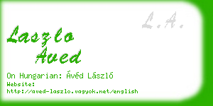laszlo aved business card